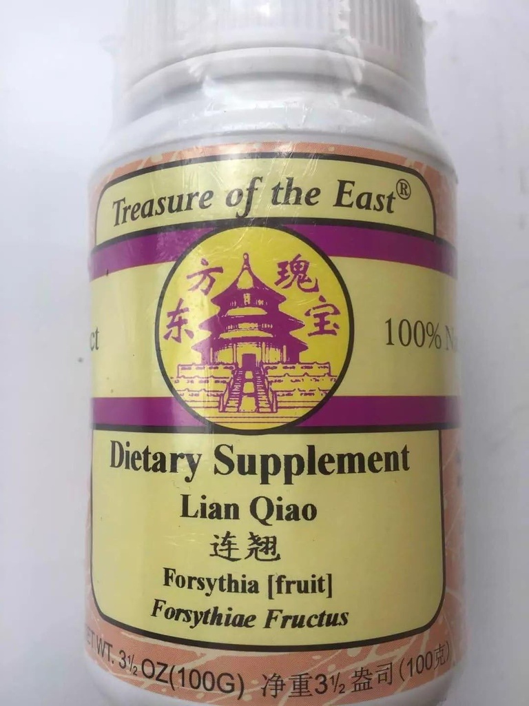 Treasure of the East, Forsythia Fruit - Lian Qiao (5: 1 Koncentreret Herbal Extract Granules, 100g)