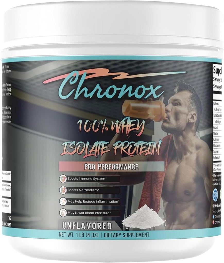 100% Whey Protein Powder - Unflavored Protein for Muscle Gain & Recovery - Post & Pre Workout Powder for Glat Texture & Great Versatility - En ren kost supplement til aktiv og sund livsstil