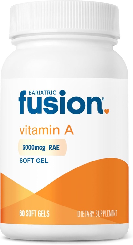 Bariatric Fusion Vitamin A, 3000 mcg Retinyl Palmitat, Post Bariatric Kirurgi Supplement, 60 Tæl