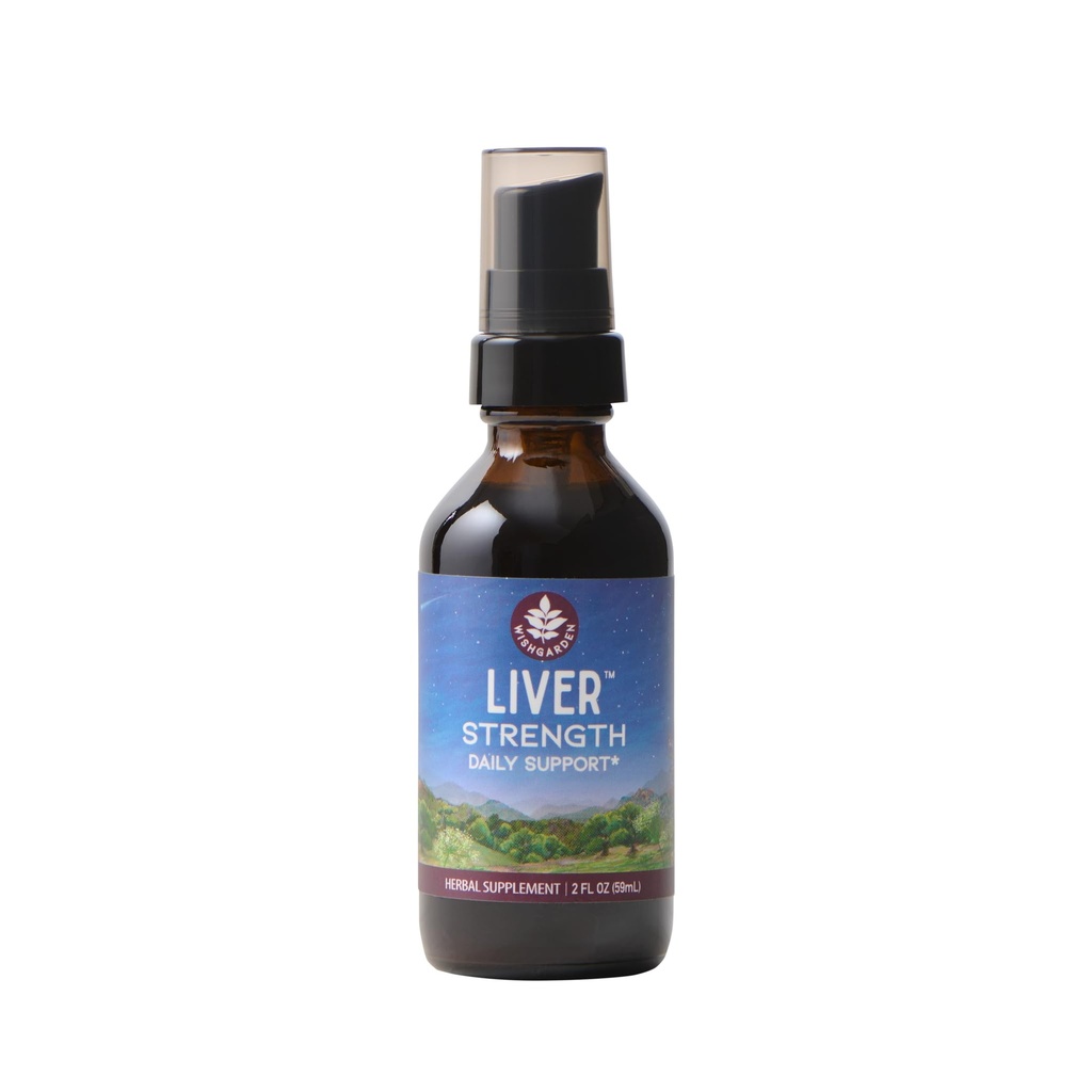 WishGarden Urter Lever Strengtonic - Plant- Based Herbal Lever Support med Burdock, Mælkebøtte Root & Gul Dock Root, Understøtter lever rense Detox & Reparation, sund lever funktion, 2oz
