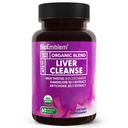 BioEmblem USDA Organic leverrense - 80% Silymarin Milk Thistle Extract for lever sundhed og lever funktion med Mælkebøtte & Artiskoke Ekstrakter - 100% Vegan, Non- GMO - Urtelever - 60 kapsler