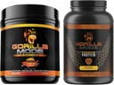 Gorilla Mind Pre Workout (Orange Rush) + Premium Whey Protein (Chokolade) - Omfattende stak til fueling maksimale resultater