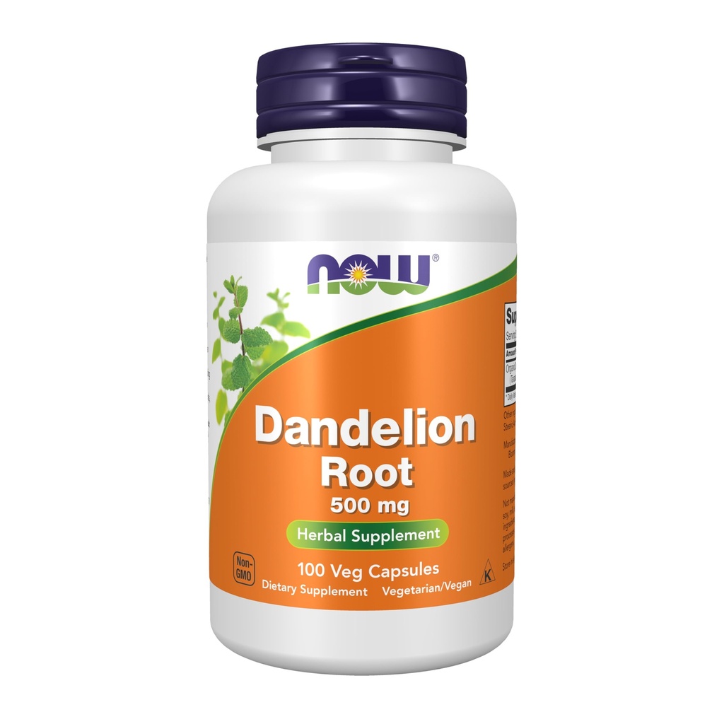 Now Foods Supplements, Mælkebøtte Root (Taraxacum officinale) 500 mg, Urtetilskud, Til diæt, 100 Veg kapsler