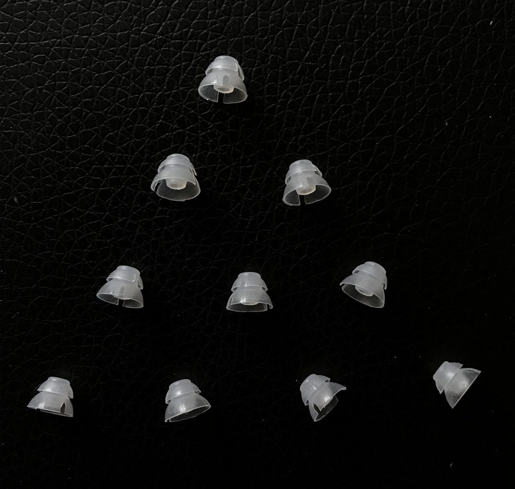 Jungle Care ® (6mm small * 10pc) Dobbelt lag magisk høreapparat Domer Komfortabel PSAP (Personal Sound Amplifiers Product) Kit Ear Tips Usynlig, Perfekt til åben luft (Open fit), undtagen RIC