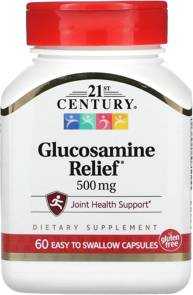 21. Century Glucosamin Relief, 500 mg, 60 Let at synke kapsler