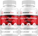 Balance Flow Kapsler, BalanceFlow Advanced Supplement, Alle naturlige Formel til at opretholde sunde niveauer, Maksimal styrke Formel, Glyco Optimizer Kapsler Anmeldelser (2 Pack - 120 Kapsler)