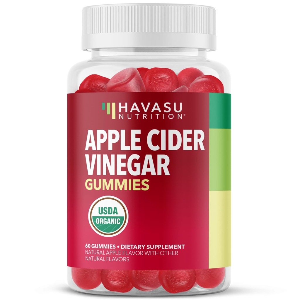 Apple Cider Vincious Gummies - Organic ACV Vitaminer til fordøjelse, Metabolisme & Gut Support - 60 Greve - Vegan, non-GMO, Gluten- Free - Lækker Flavor & Ingen Harsh Smag - 1 Måned Supply