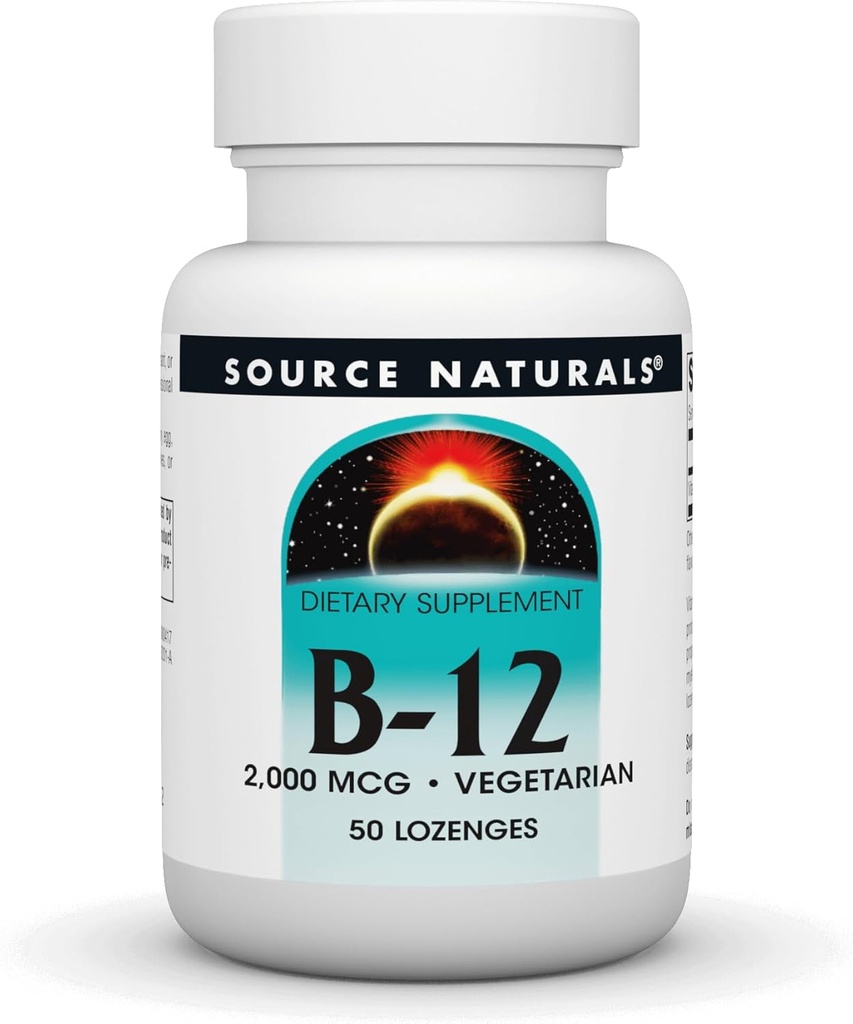Kilde Naturals Vitamin B-12, 2000 mcg Understøtter energiproduktion - 50 Lozenges