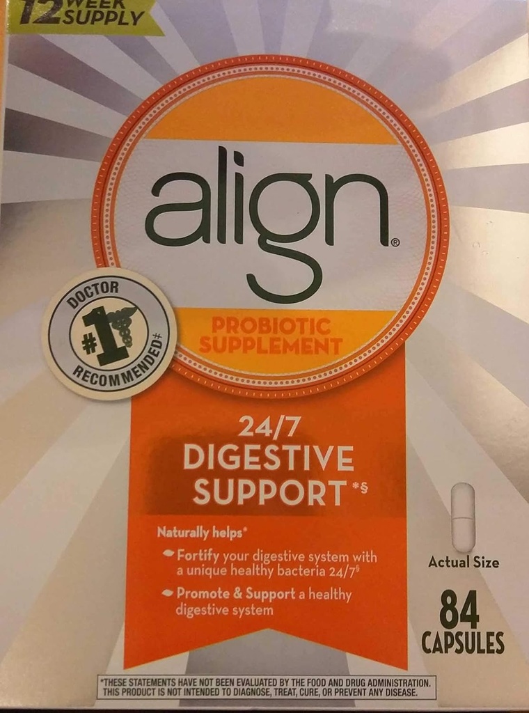 Justere daglige probiotiske supplement kapsler, hvid, 84 greve
