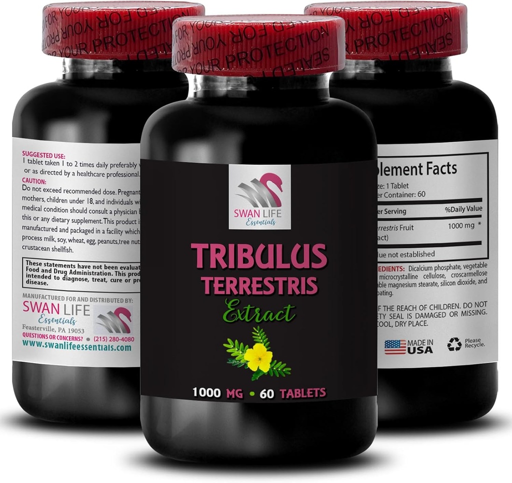 Stamina Power - TRIBULUS TERSURUS UDDRAG - Energi til aktivitet, energistøtte Formel, aktiv energistøtte, Plantbaseret energi Boost, Aktivitet Power, aktiv workout Boost 1 flaske 60 tabletter