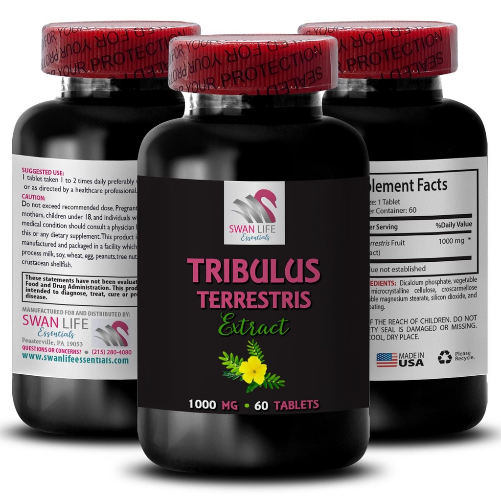 Stamina Power - TRIBULUS TERSURUS UDDRAG - Energi til aktivitet, energistøtte Formel, aktiv energistøtte, Plantbaseret energi Boost, Aktivitet Power, aktiv workout Boost 1 flaske 60 tabletter