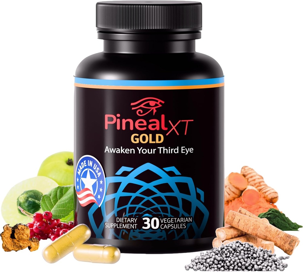 Pineal XT Guld - Pineal Gland Supplement - Tredje øje Awakening - Fokus og hukommelse supplement til hjerne - 7 kraftfulde ingredienser dekalcify, Detox, og aktivere din Pineal Gland