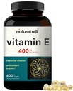 NatureBell Vitamin E Oil Softgels, 400iu Per Serving, 400 Pills • 124; Væsentlige antioxidant kosttilskud, Nemt Absorberet Form - Understøtter hud, hjerte, og immunforsvar - Non- GMO