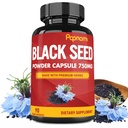 Pure Black Seed Powder Capsules 750mg - Premium supplement til immunitet, fordøjelsesbesvær, hud, hår & krop balance - 90 piller til 3 måneders forsyning