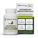 BIOptimizers Magnesium Breakthrough Complex Supplement med 7 former af Mg: Glycinat, Malat, Citrate og mere - Naturlig støtte til søvn og kognitiv funktion - 60 Capsules - Calming Vitaminer