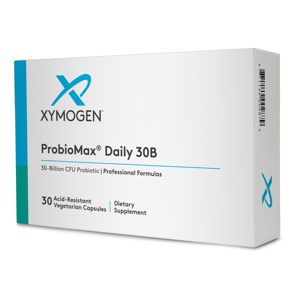 XYMOGEN ProbioMax Daily 30B - Vegetarisk, Dairy & Gluten Gratis Probiotika til fordøjelse - Kvinder & Mænds Probiotiske kosttilskud - Tidligere ProbioMax Daily DF (30 kapsler)