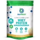 BioTrust Low Carb Lite, 20 Grass- Fed Whey Protein Isolate, 100 kalorier, ProHydrolase fordøjelsesenzymer, Non- GMO, Gratis fra Soy og Gluten, rBGH-Free (14 Servere) (Vanilla Cupcake)