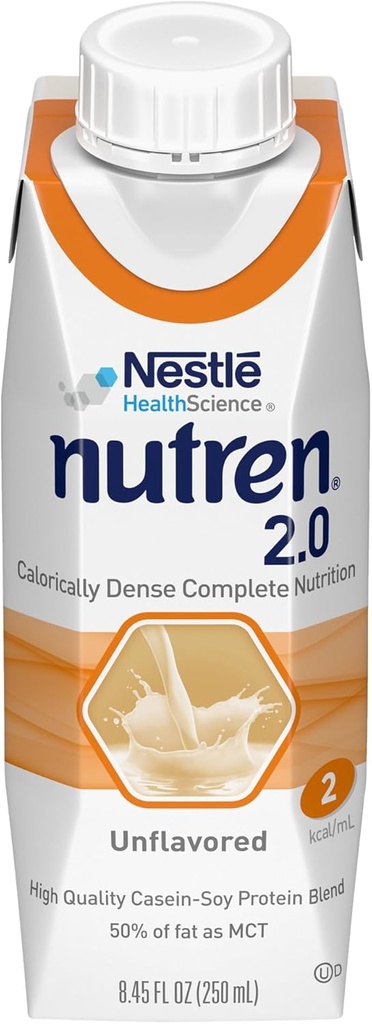 Nutren (2,0 kcal / ml) Calorical- dense tube fodringsformel, uden smag, 8,45 Fl Oz eller 250 ml (pakning med 24)