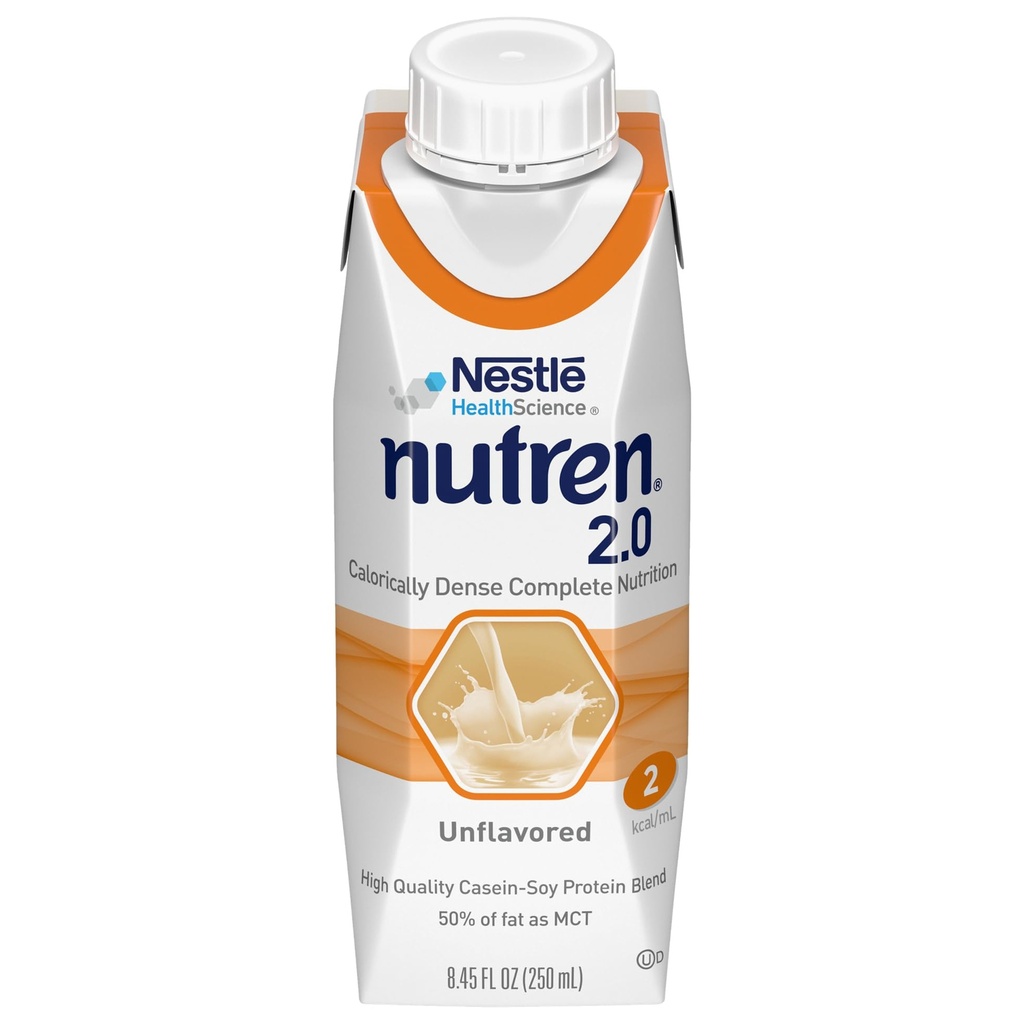 Nutren (2,0 kcal / ml) Calorical- dense tube fodringsformel, uden smag, 8,45 Fl Oz eller 250 ml (pakning med 24)