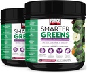 Force Factor Smarter Green Superfoods Powder to Support Fordøjelse, Gut Health, Bloating, Green Powder med Probiotika, Prebiotika, fordøjelsesfremmende enzymer, & Adaptogens, Pomegranat Berry, 60 Servering