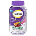 Caltrat Chewables 600 + D3 Plus mineraler Calcium og D-vitamin, Sukker fri, Cherry, Orange og frugt Punch, 90 Greve