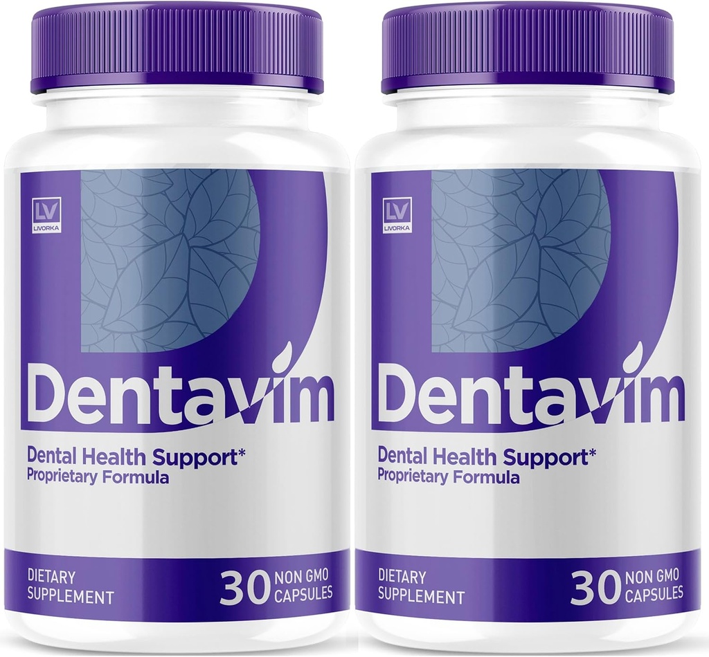 (2 Pack) Dentavim, Dentavim kapsler, Dentavim avancerede formel piller, Dentavim Alle naturlige vitaminer til oral beskyttelse, Dentavim anmeldelser, 60 kapsler til 2 måneder