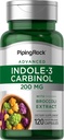 Piping Rock Indol 3 Carbinol ttesmå 124; 200mg MSD 124; 120 Kapsler MSD 124; I3C med Broccoli ekstrakt MSD 124; Non- GMO, Gluten Free Supplement