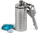Cielo Pill Indehavere - Wide Single Chamber Nitroglycerin Keychain Pill Holder, Lavet i USA, Rustfrit stål Pill Keychain Container, Vandtæt Pill sag med Customizable Chambers