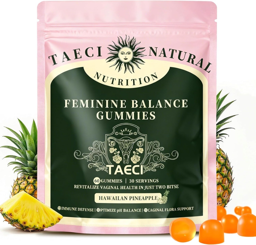 Premium Feminin Balance Gummies for Women 's Health - Hawaiian Pineapple Flavor, Understøtter Vitality & Gut Health