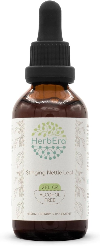 Stinging Nitle Leaf B60 Alkohol- Free Herbal Extract Tinktur, Koncentrerede flydende dråber Natural Stinging Nitle (Urtica Dioica) Tørret Leaf (2 fl oz)