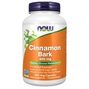 Now Foods Supplements, Cinnamon Bark 600 mg, Non- GMO Project Verified, Sund Glucose Metabolisme *, 240 Veg kapsler