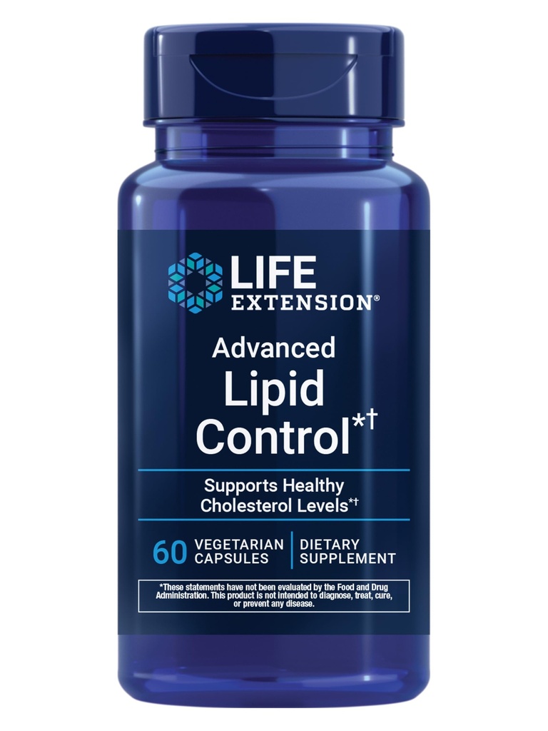 Life Extension Advanced Lipid Control, amla Extract, Indian Gooseberry, Heart Health, endotelial Health, Vegetar, Gluten- Free, 60 kapsler