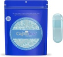 Capsuline Spirulina farvet størrelse 0 Tomme Veganske Kapsler Blå / Blå - 100 Greve - Vegetarisk Tomme Pil Kapsel - DIY Vegetabilske Kapsler Fyldning - Veggie Pill Kapsler - Kosher og Halal Certificeret