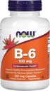 Now Foods B- 6, 100 mg, 250 Veg kapsler