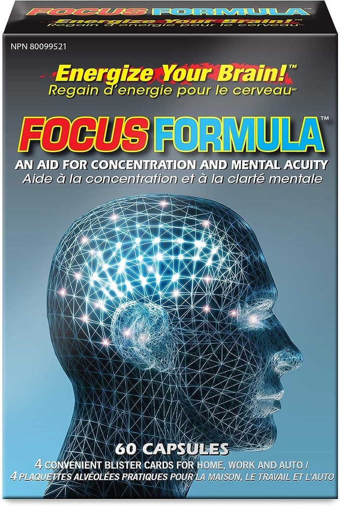 Nu-Life Focus Formula Mental Acuity Formula, 60-Count Boxes