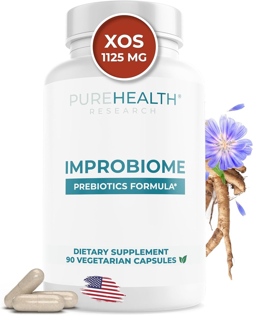 PURESUNDHEDSFORSKNING Forbedret Prebiotic Fiber Supplement - Naturlig støtte til sund Gut Prebiotika - fordøjelsesmæssige kosttilskud - Apple Pectin kapsler - 90ct