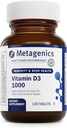 Metagenics Vitamin D3 1000 IE - D-vitamin supplement til knogletæthed, immunforsvar og tandintegritet * - Non- GMO & Gluten Free - 4 måneders forsyning - 120 tabletter