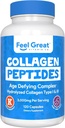 Hydrolyseret kollagen peptider pulver kapsler (type I & III) af Feel Great Vitamin Co.
