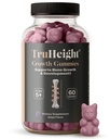 Truhigh Growth Gummies (Grape) Natural Growth & Development Supplement for Kids & Teens - Vitamin D, K, Calcium & Ashwagandha - Knoglestyrke Vitamin D3 K2 - Picky Eater Vitamin til børn - Age 5 +