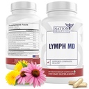 Lymph MD - Lymphthrition Supplement - med Bromelain, Echinacea, Burdock Root, Mælkebøtte, Rutin, Kelp & Mere - Lymph System Support til kvinder og mænd - 60 kapsler
