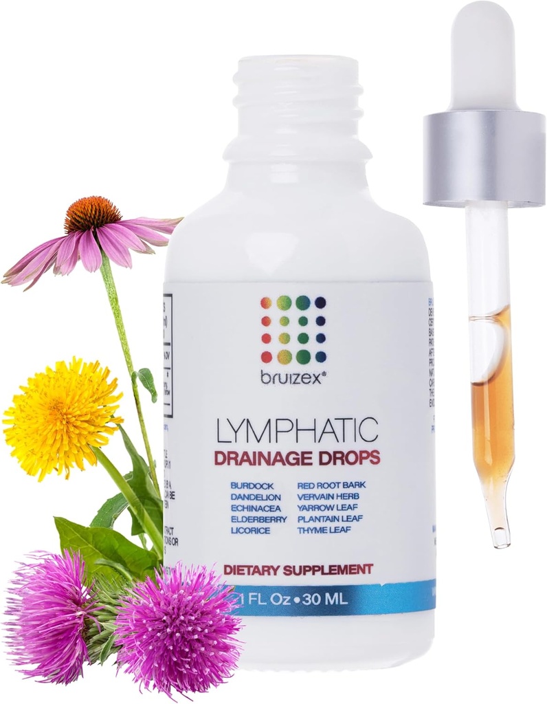 Lymporial Drainage Drops til Kirurgi Inddrivelse & Lymporial Sundhed, Unflavored, Brug Post Liposuction, BBL & Tummy Tuck, Natural Herbal Blend of Dandelion Root, Burdock Root, Echinacea, 1 Fl Oz