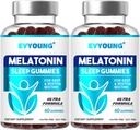 EVYUNG Melatonin Gummies, Sovestøtte til voksne, 1000 mcg Melatonin 120 Gummies op til en 60 dages forsyning, supplement til søvn