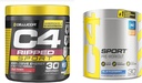 C4 Ripped Sport Pre Workout Powder Fruit Punch - NSF Certified for Sport + Sugar Free & C4 Sport Pre Workout Powder Blå Hindbær - Pre Workout Energy