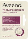 Aveeno Maksimal styrke 1% Hydrocortison Anti- Itch Cream, Triple Oat, Aloe & Vitamin E for Itch Relief fra Eksem, Psoriasis, Insect Bites, Poison Ivy, Oak & Sumac & Detergenters, 1 oz