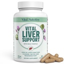 Vital leverstøtte Ny formel levertilskud og levervitamin - 9-in-1 lever sundhed Formel, rense & reparation Formel med økologisk mælk tidsel understøtter lever sundhed rengøring
