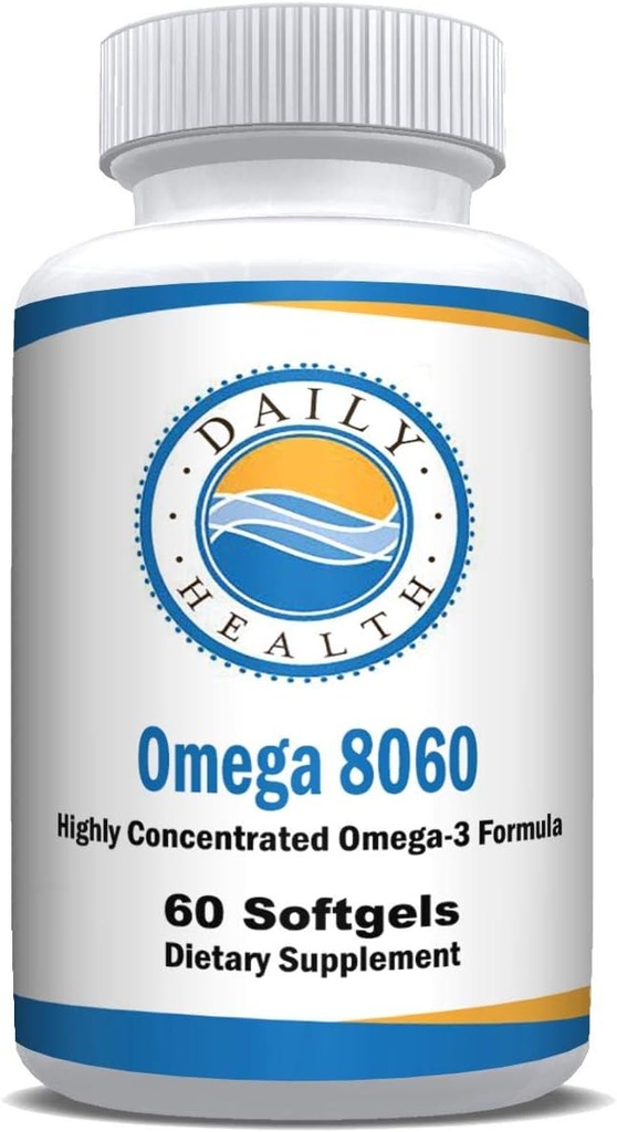 Omega 8060 2400mg Omega 3 Fish Oil Joint Health Supplement 60 softgel - 1 Måned Supply