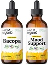 Wild & Organic Bacopa Tinktur 4 fl oz & Mood Support Tinktur 4 fl oz