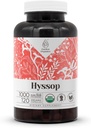Hyssop 120 Kapsler 124; High- Potency Kapsler, Urtemedicin Kosttilskud 124; Lavet med Vegetabilske Kapsler og USDA Organic Hyssop (Hyssopus officinalis) Tørret urt (120 Kapsler)