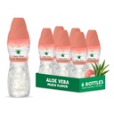 Aloe vera juice (Peach flavored) med større chunky ren aloe pulp (6 Pakker) Plantebaseret juice stor til hydrering og indeholder store aloe papirmasse. Det er sundt for voksne og børn