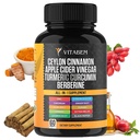 Ceylon Cinnamon Capsules 3000mg Turmerisk 3000mg Apple Cider Vinagar 3000 mg Ginseng 2000mg Aloe Vera 2000mg Berberine Supplement 1200mg + Banaba adapt124; Bitter Melon Dex124; Gymnema Dex124; Ginger Root - 60 Greve